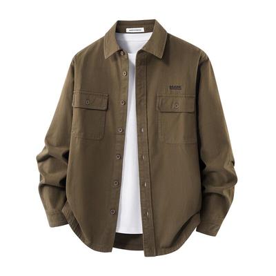Men's Loose Fit Pure Cotton Casual Shirt Jacket