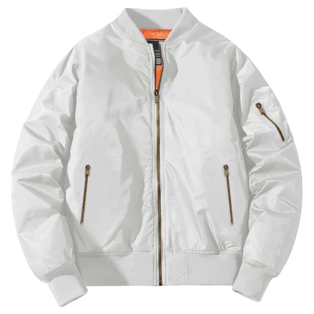 

KEFITEVD Winter Windproof Motorcycle Casual Plus Pilot Military Size L Men s Jacket, Blouson, Outerwear, Sizes, Padded, White, Jacket, Style, белый