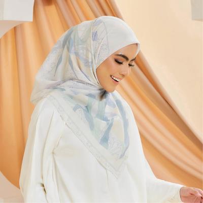 Malaysia Printed Cotton Voile Square Scarf Hijab Tudung Bawal Muslim Women Hijabs 110*110cm