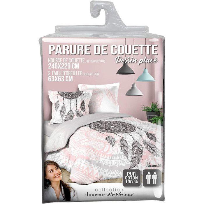 Parure 3 p. 240 x 220 cm imprime 42 fils dessin place namaste