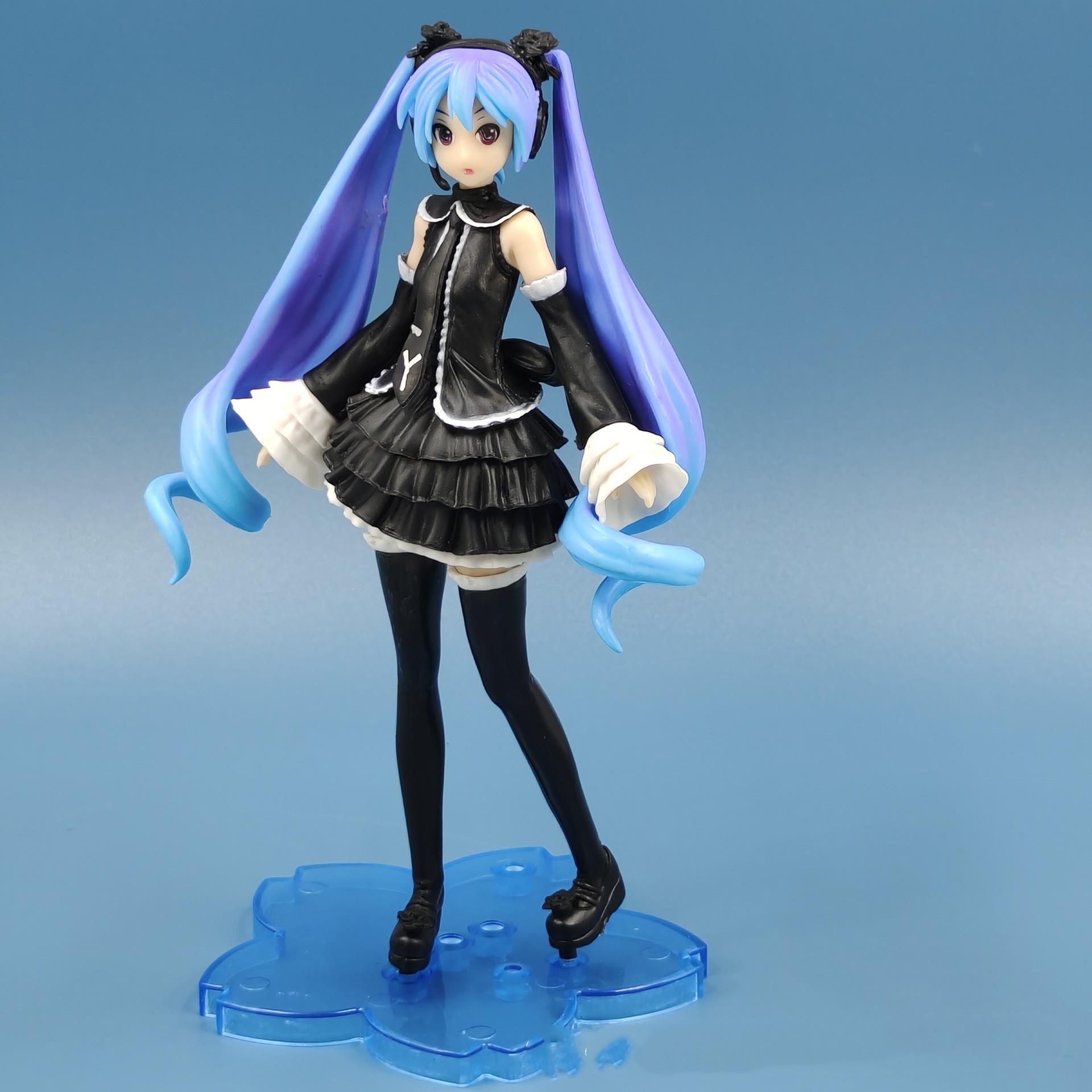 

Кукла Хатсунэ Мику ручной работы, украшение для дома, украшение сцены, коллекция, анимация чёрный