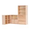4 Pcs 1/12 Doll House Cabinet Set Simple Design Practical Lifelike Miniature Wooden Dollhouse