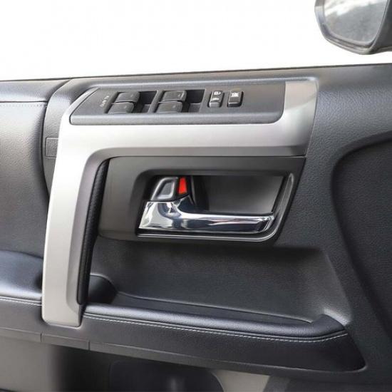 Matte Black Interior Car Door Handle Bowl Frame Cover Decoration for 4Runner 10+