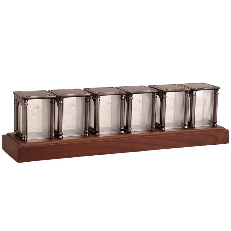 RGB Glow Tube Esports Desktop Clock - DIY Artistic Ornament and Gift