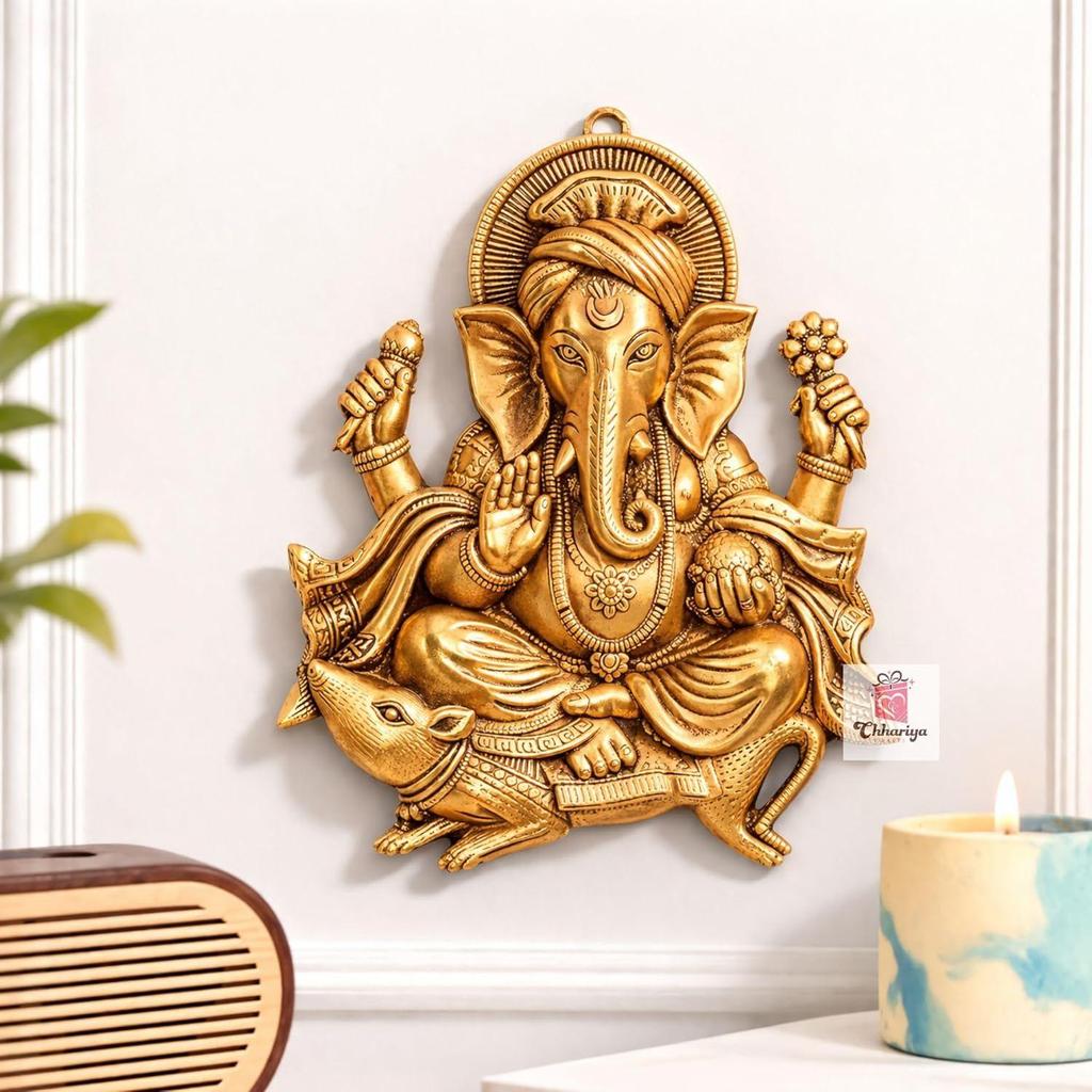CHHARIYA CRAFTS Wall Hanging Lord Ganesh Idol Statue for Home Decor Decorative Showpiece