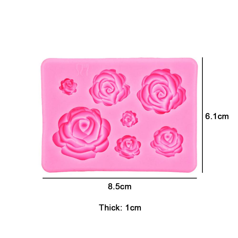 Silicone World DIY Rose Flowers Petal Silicone Mold Cake Baking Decoration Fudge Chocolate Mold Handmade Soap Tools