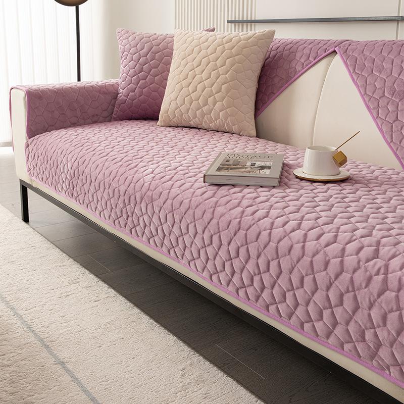 Velvet Sofa Cover Winter  New Thickened Comfortable Plush Cushion Dustproof Non-Slip Cat-Scratch-Proof Durable Sofa Cover
