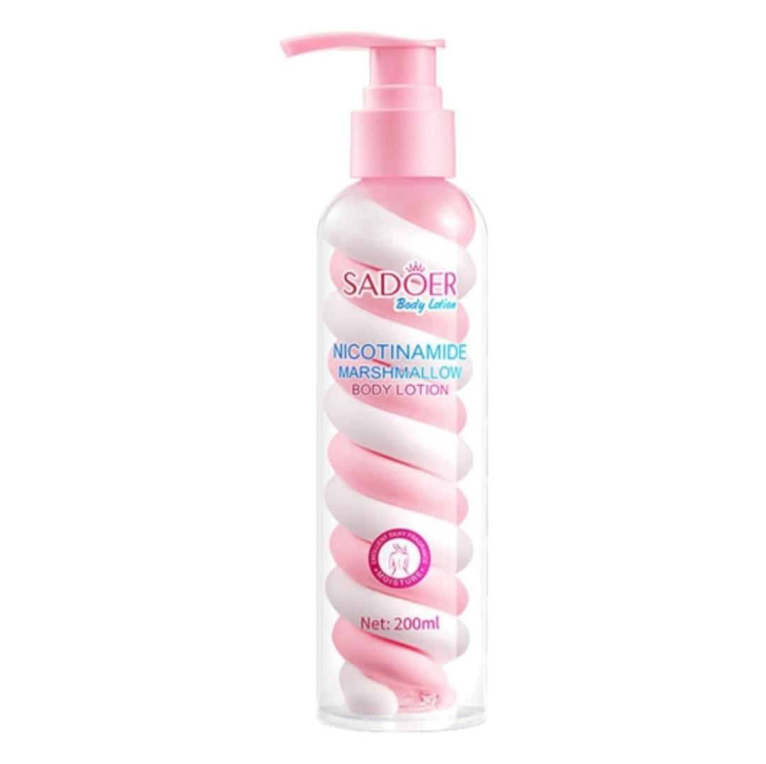 

Moisturizing perfumed body lotion with marshmallow aroma SADOER BODY LOTION NICOTINAMIDE MARSHMALLOW - 200 ml