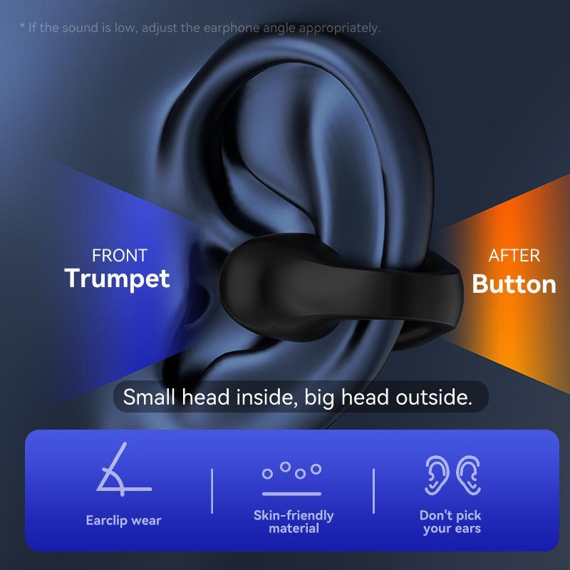 1 Set Waterproof Sport Earphones Open Ear Clip Headphone Bluetooth-Compatible 5.4 Single Sports Headset For Workouts And Running