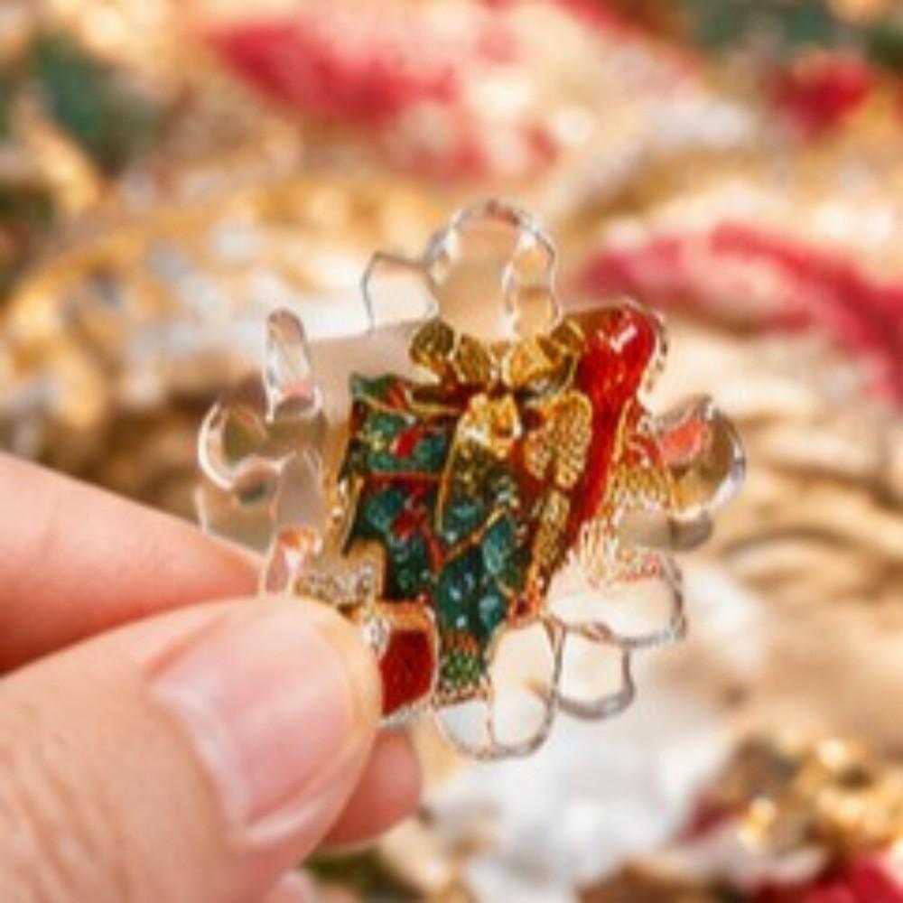 100pcs Clearer Christmas Hanging Ornament Acrylic Christmas DIY Sun Catcher Christmas Gift
