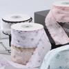 10 Yards 2.5cm Width Floral Fabric Ribbon 10 Yards Length Plaid & Polka Dot Pattern Bud Edge Wave Lace Ribbon