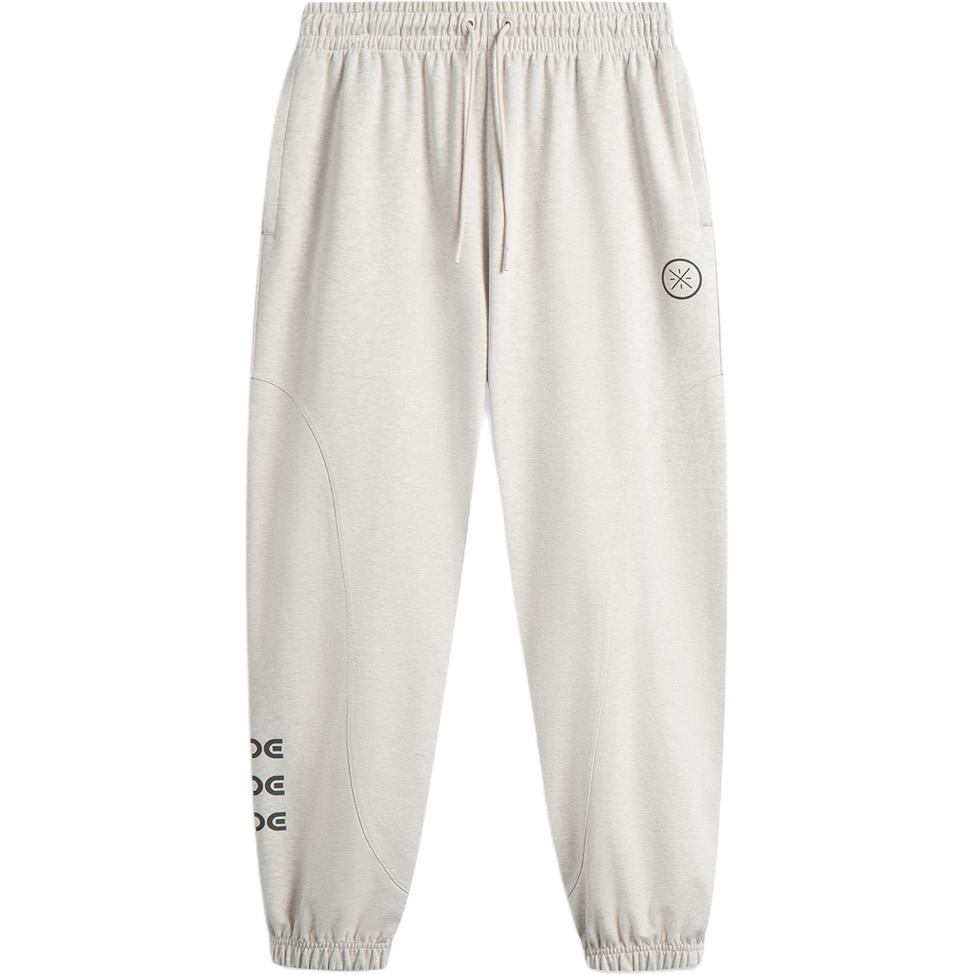 

Li-Ning Basketball Series Simple Lace-Up Printed Comfortable Versatile Casual Knitted Sports Pants Men bottoms Flower-Gray Tile-Gray AKLV147-2 S