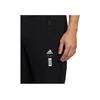 Adidas Elastic Waist Straight Leg Track Pants Men Bottoms Black HE5136