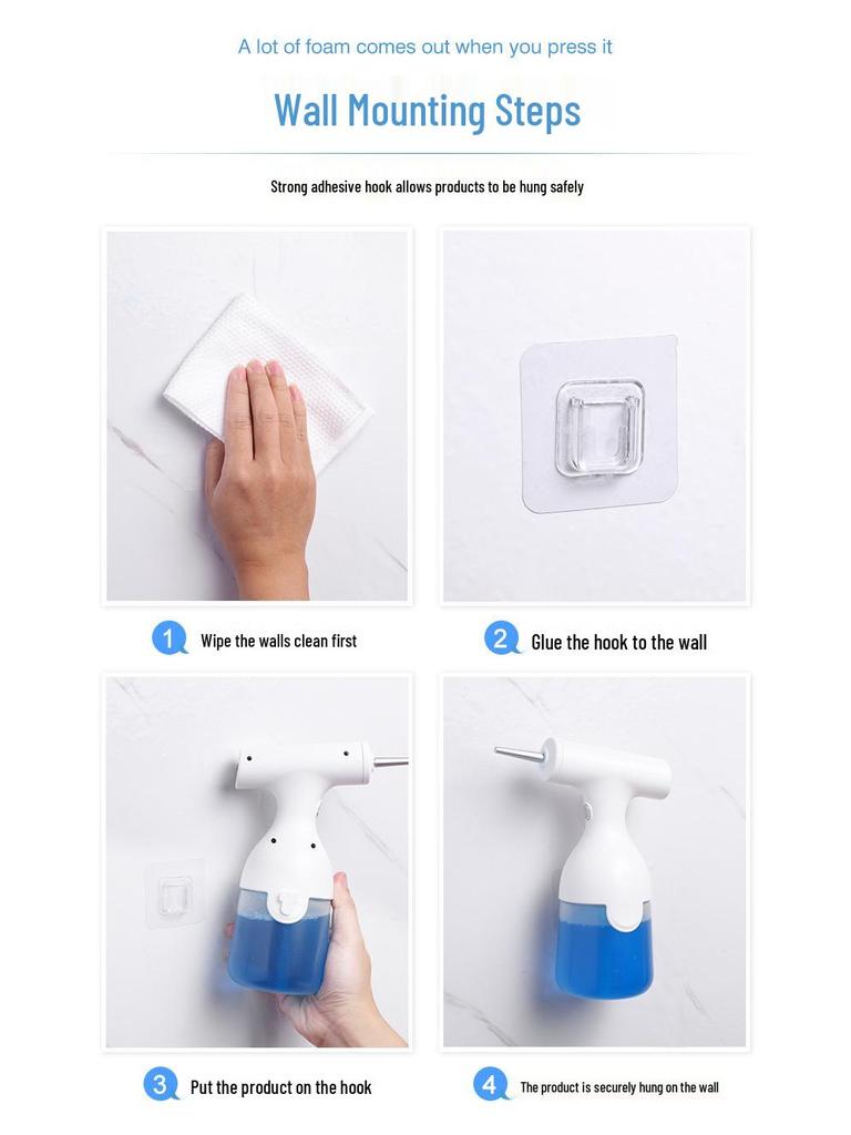 Electric Foaming Soap Dispenser for Kitchen, Pet Bath, Shower, and Facial Cleanser.