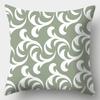 Avocado Green Pillowcase Square Sofa Pillowcase Plaid Plant Print Cushion Cover