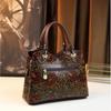 Vintage Präglad Blommig Mönster Axelhandväska, Lyxig PU Läder Toteväska, Mode Crossbodyväska För Kvinnor4.7250 köp