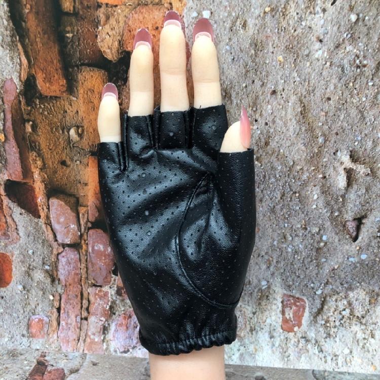 Punk Half Finger Gloves Mesh Accents Rebellious Style Perfect Raves Themed Parties