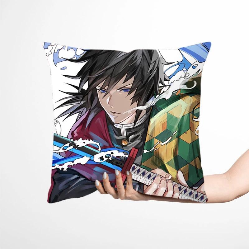 45 * 45Cm Anime Demon Slayer Kimetsu No Yaiba Printed Pillowcase Kids Bedroom Living Room Home Decor Pillow Cases Pillowcase