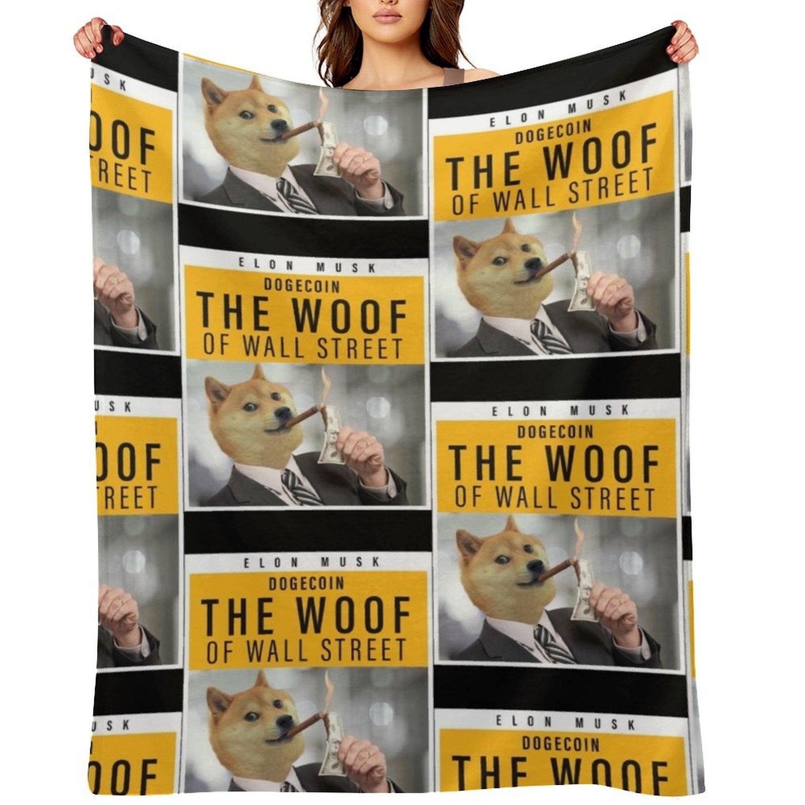 DogeCoin Throw Blanket Decorative Throw Decorative Beds bed plaid Warm Blankets 30x40in