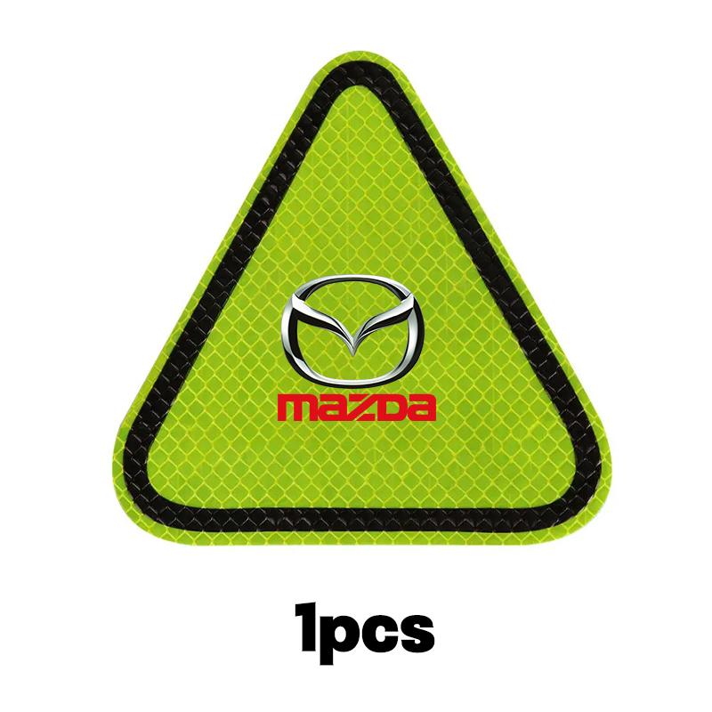 

2025 Hot 1/2Pcs Car Trunk Bumper Reflective water proof Scratch Warning triangle Sticker For Mazda 3 5 6 CX-3 CX-5 Atenza Demio