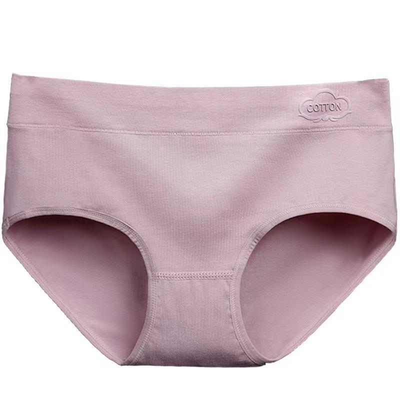 Women's Plus Size Mid-Waist Graphene Antibacterial Cotton Sports Briefs