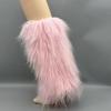 1 Pair Faux Fur Leg Warmers for Women Girls Plush Soft Boot Cuff Sleeves Fluffy Furry Leg Sleeve for Winter Warmth