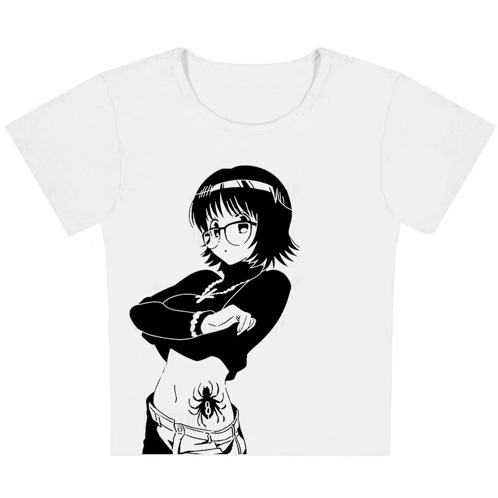 2026 Hot Sale Hunter X Hunter Shizuku Murasaki Phantom Troupe Double-sided Anime T-shirt Men Women Vintage Oversized Streetwear Cotton Tee