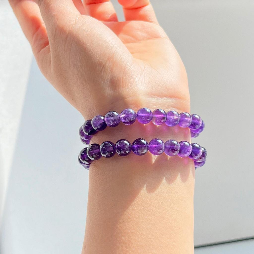 8Mm Royal Purple Uruguayan High Quality Amethyst Bracelet