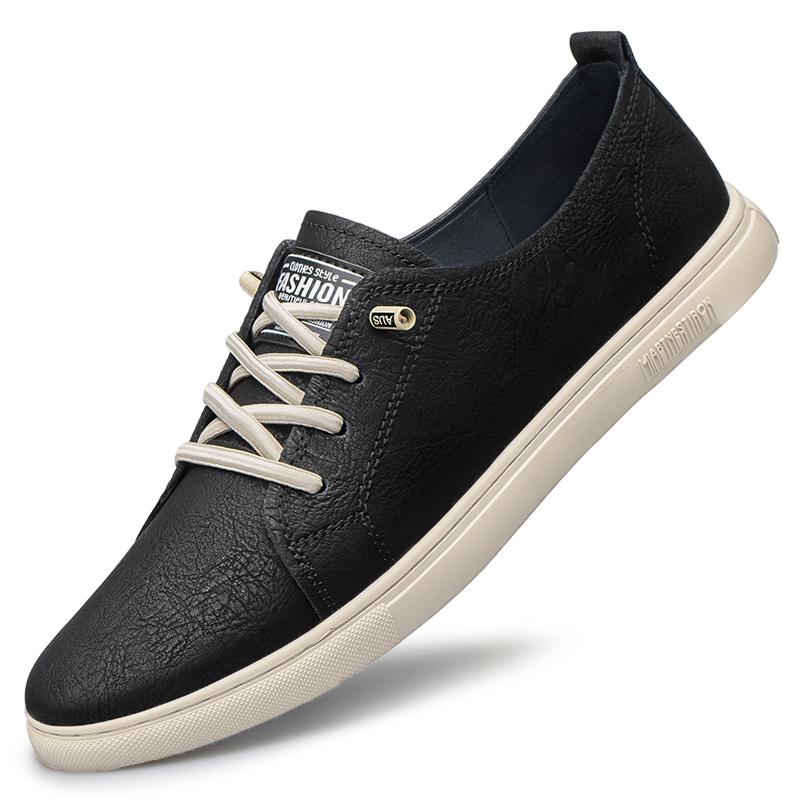 

New Mens Flat Designer Shoes Fashion Genuine Leather Oxford Shoes Outdoor Antiskid Hiking Breathable Casual Leather Board Shoes 44 чорний