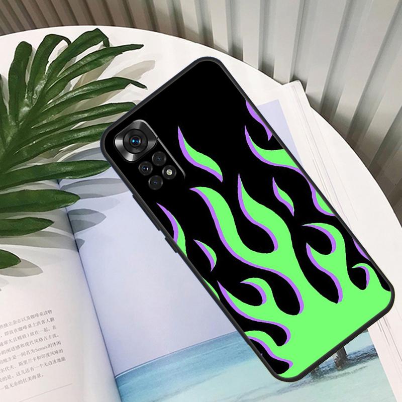 

Blue Red Flame Fire Funda For Xiaomi Redmi Note 13 10 11 12 14 15 Pro Plus Case For Redmi 15C 12C 13C 14C 10C 15 Redmi Note 13 4G