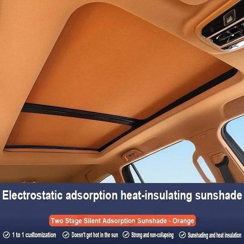 Car Sunroof Insulation Roof Visor For Volkswagen VW Tiguan 5N 2010~2017 16 Anti-UV Electrostatic Adsorption Sky Curtain Sunshade