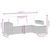 4 Piece Garden Sofa Set with Cushions Beige Mix Poly Rattan