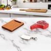 Doll Kitchen Countertop Accessories 3Pcs/Set Mini Steak Cutting Board, Tiny Wooden Realistic Board Knife Miniature for Mansion Butcher Display And Set