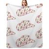 Preppy Pink Thunder Pattern Graphic Birthday Gift Ideas Throw Blanket Summer Cool Breathable Blanket for Sleeping