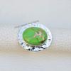 Hammered 925 Sterling Silver Green Turquoise Ring, Oval Copper Turquoise Hammered Ring