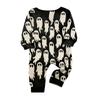 Parent-Child Halloween Printed Long Sleeve Pajama Set with Matching Tops and Pants for Family