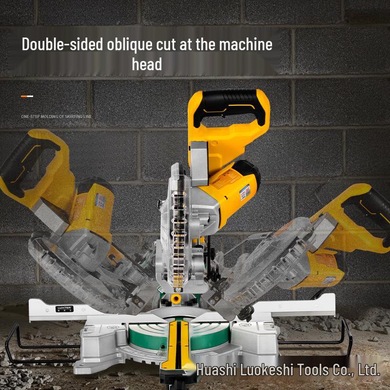 LUXTER 8" Miter Saw with Double Support Arm & Laser Guide for Aluminum and Wood Cutting