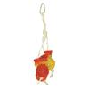 Eco-Friendly Non-Toxic Wooden Bird Toy with Colorful Rope Swing Safe for Chewing Parrot Interactive & Movement Toy