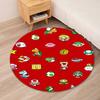 Mario Printed Round Rug Carpet Chair Rug Area Rug Entryway Doormats,for Office Chair Living Room Bedroom Kitchen Room.