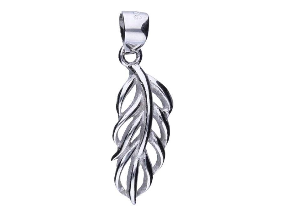 Silver Flower Pendant with Cubic Zirconia Small Rhodium-Plated Flower Pendant Silver
