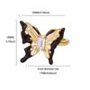 New Luxury Color Treasure Butterfly Ring Women's Titanium Steel Zircon Ring Niche High-end Light Luxury Cold Wind Index Finger Ring