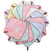 6 Layer Gauze Baby Washcloth 25x25cm Soft Absorbent Jacquard Infant Burp Cloth Thickened Face Towel For Autumn Winter