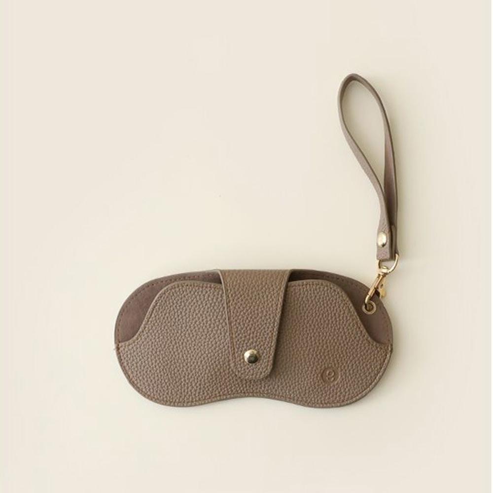 

Soft Lychee Pattern PU Leather Glasses Bag Retro Sunglasses Case Portable Myopia Frame Case Simple Eyeglasses Eyewear Storage коричневий