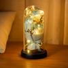Luminous Artificial Rose Light Romantic LED Eternal Flower Rose Acrylic Cover Ornament  Home Decor