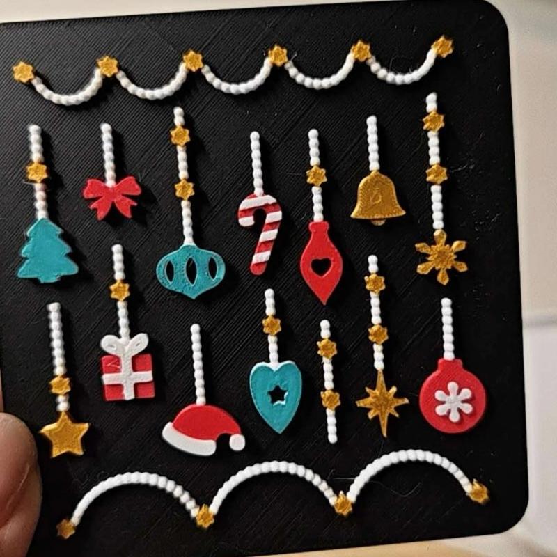 Flexible Silicone Molds Christmas Themed Accessories Epoxy Resin Ornament Pendant Mould Practical Jewelry Making Tool