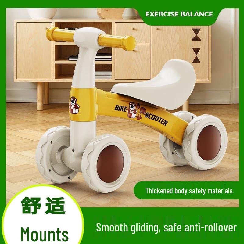 Toddler 4-Wheel Pedal-Free Balance Bike