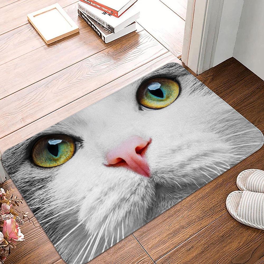 

Creative Cat Face Printed Non-Slip Floor Mat, Decorative Rug for Bedroom, Kitchen, and Home Entrance 40x60cm