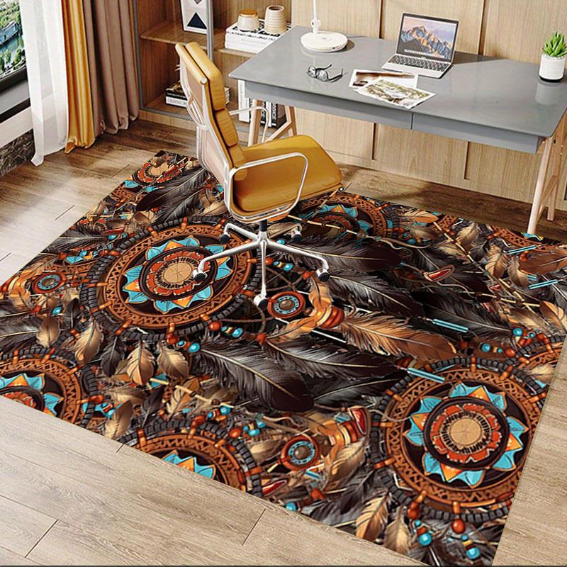 1 Stück Traumfänger Federn Anti-Rutsch-Teppich, geeignet für Büro, Schlafzimmer und Spielzimmer. Kann auch als Sofafußstützenbezug verwendet werden - W105