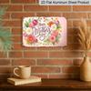 2D Flat Happy Mother Day Floral Arrangement Aluminium Metal Sign Fun & Quirky Creativewall Decor Art 8 * 12 Inches Poster for Office Living Room
