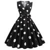 Women's Vintage Retro Rockabilly With Cap Sleeves Hepburn-Style Cocktail Dresse